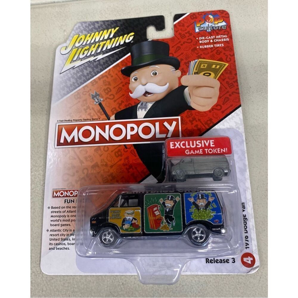 Johnny Lightning JLPC008 Pop Culture 1976 Dodge Van Monopoly
